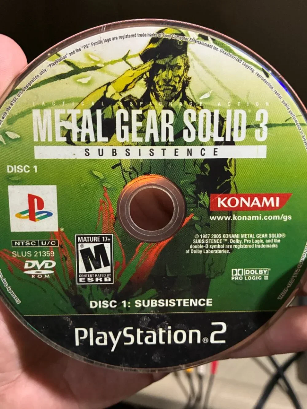 Metal Gear Solid 3: Subsistence (PlayStation 2 PS2) Disc Only Tested Working!